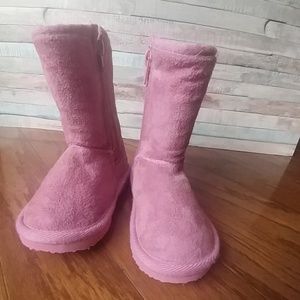 Pink Fuzzy Boots